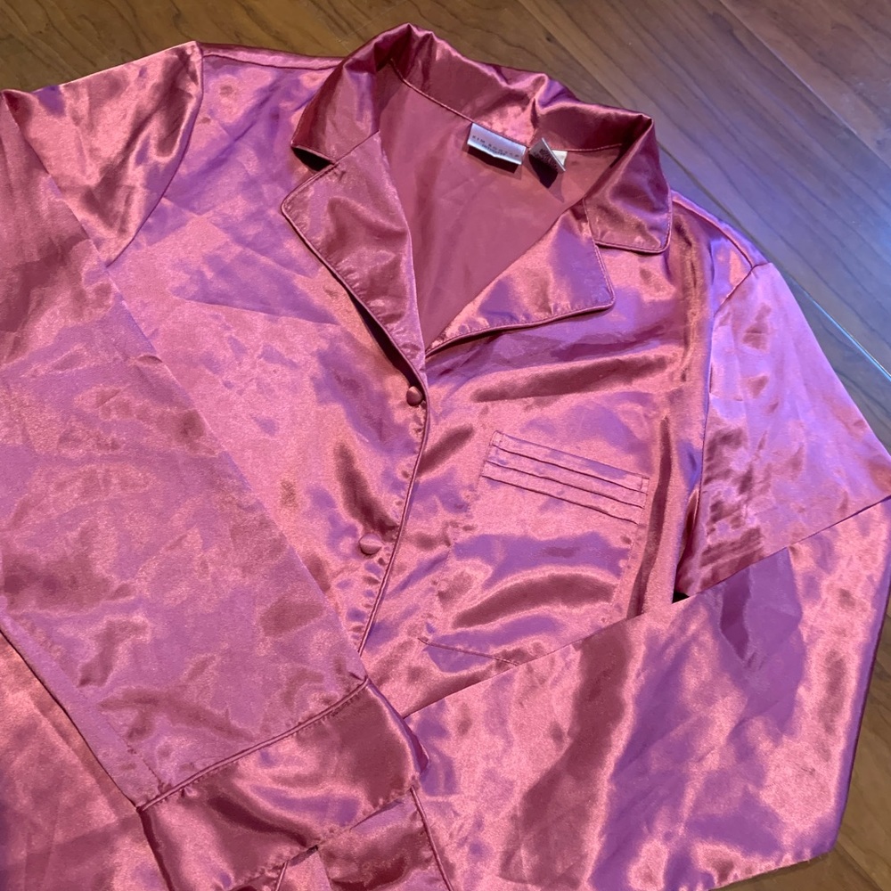 Kim Rogers Intimates Silk Button Down Night Shirt